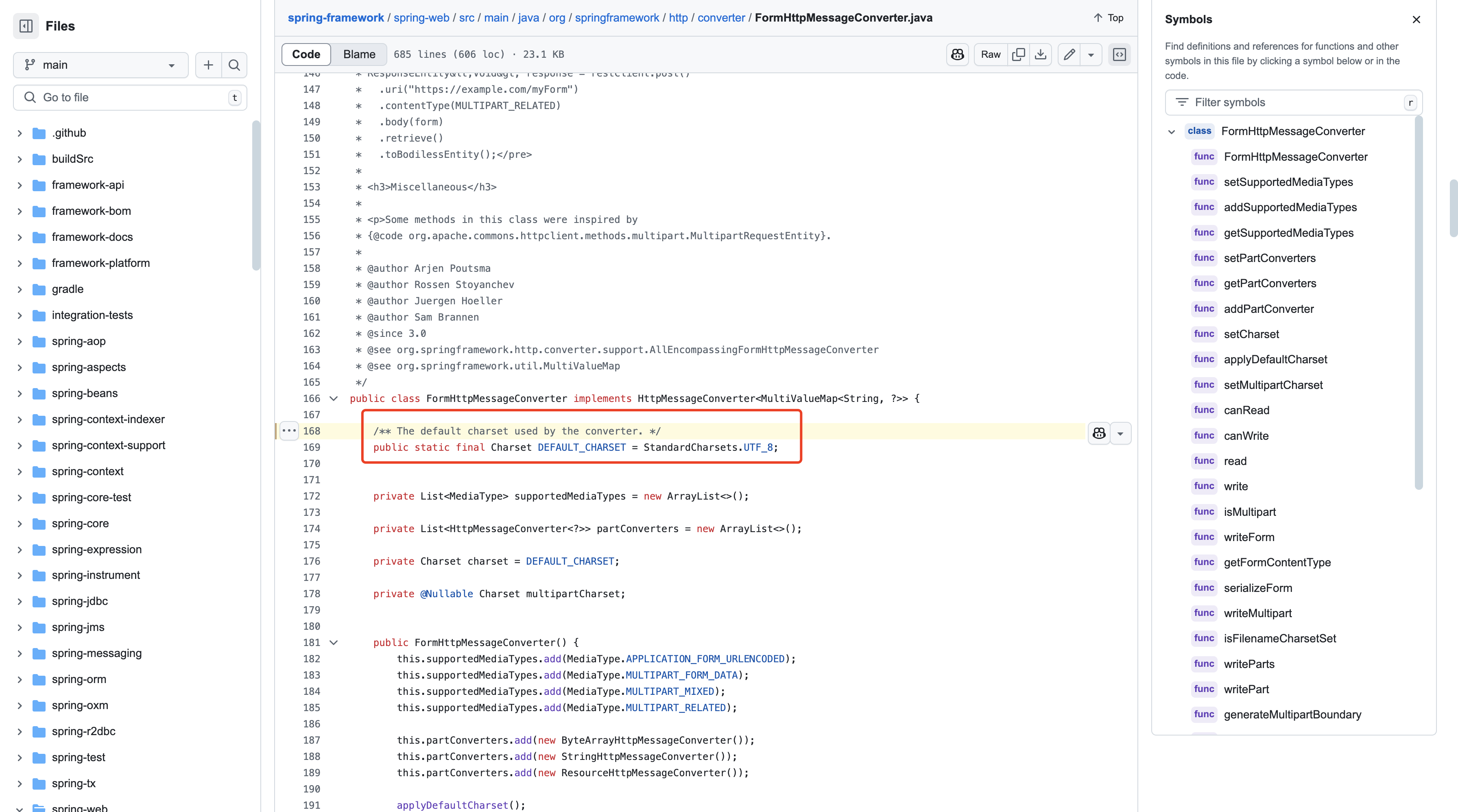Spring Framework 主要分支源代码
